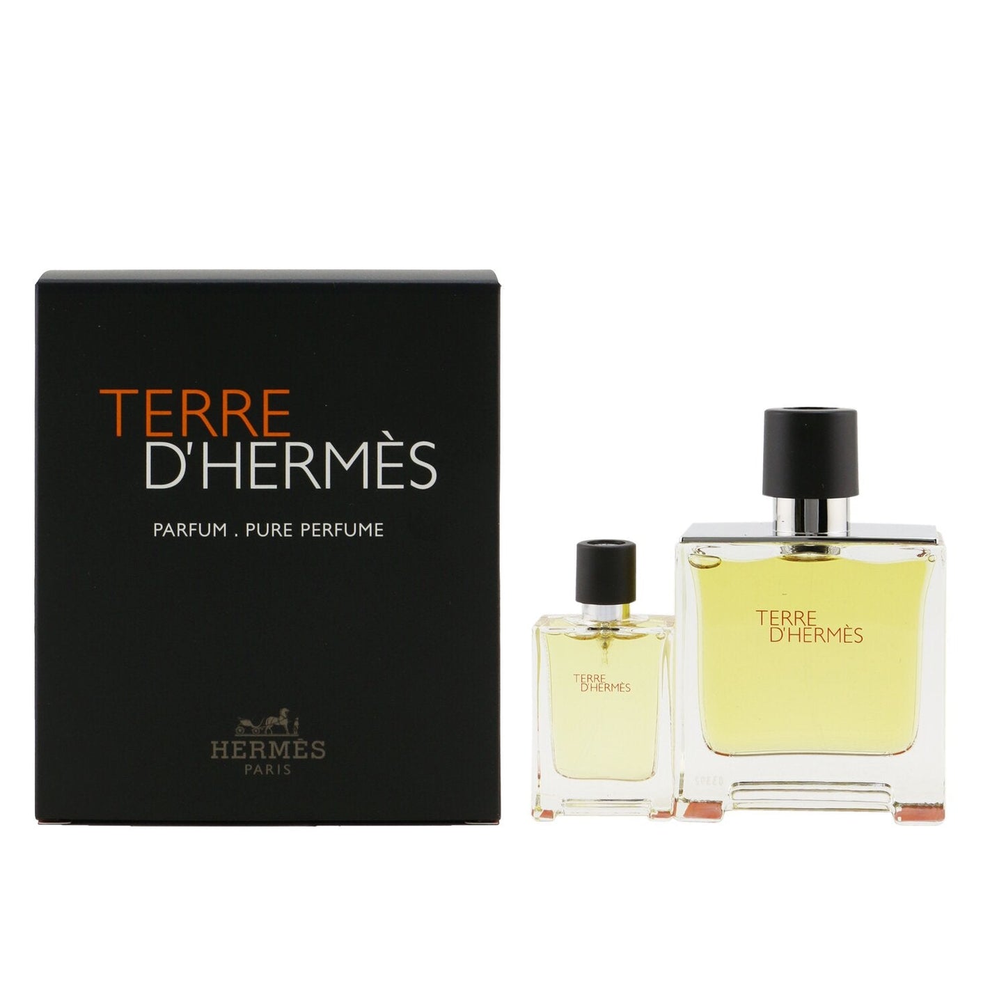 Hermes Terre D'Hermes Pure Parfum Coffret: Pure Parfum Spray 75ml/2.53oz + Pure Parfum Spray 12.5ml/0.42oz  2pcs