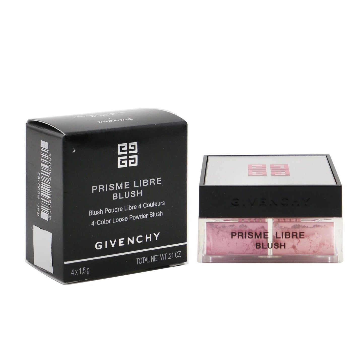 Givenchy Prisme Libre Blush 4 Color Loose Powder Blush - # 4 Organza Sienne (Woddy Oragne)  4x1.5g/0.0525oz