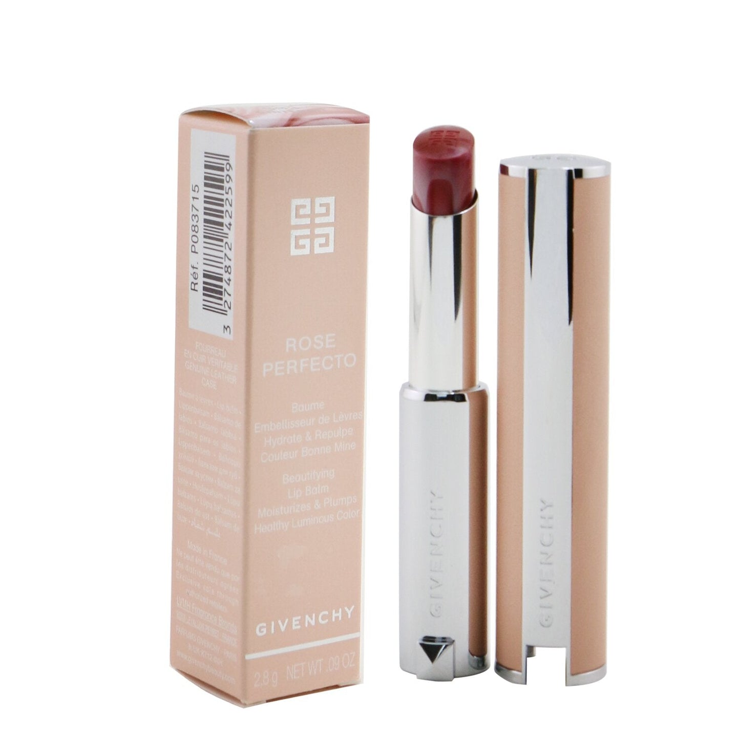 Givenchy Rose Perfecto Beautifying Lip Balm - # 201 Milky Pink (Luminous PInk)  2.8g/0.09oz