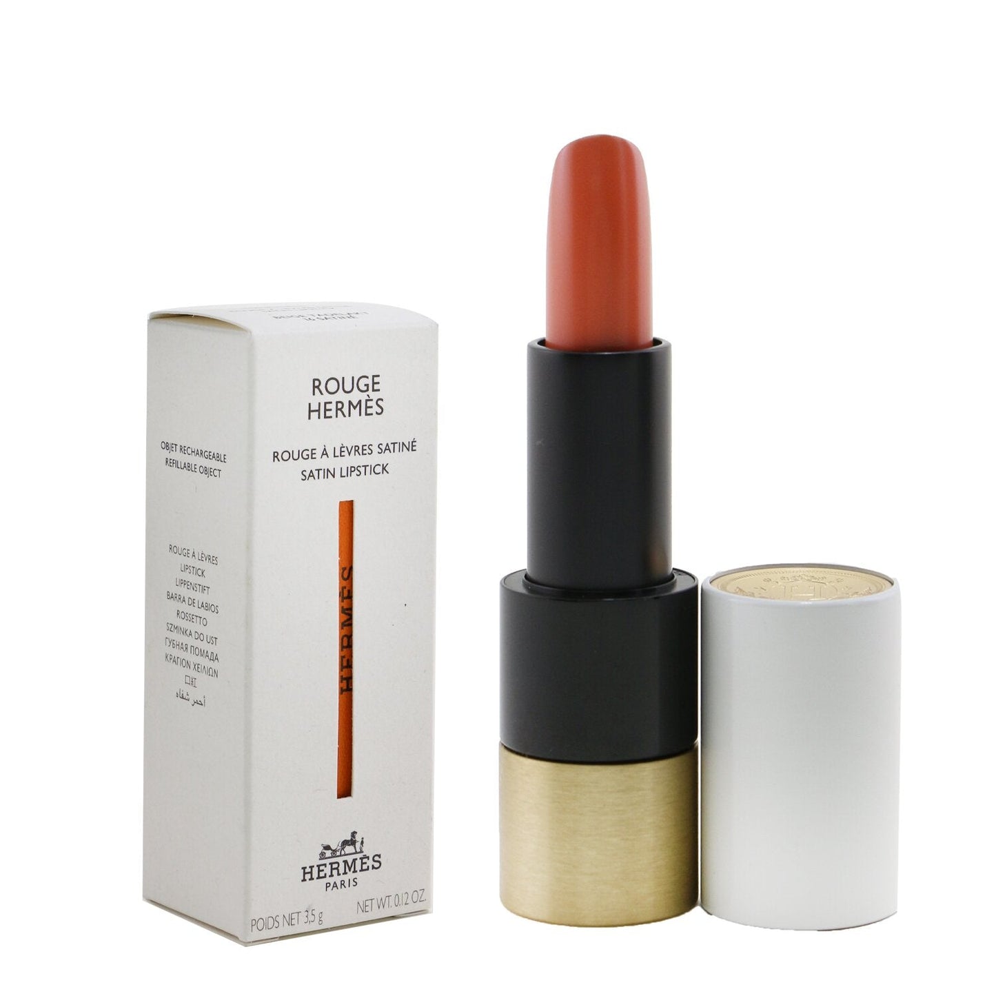 Hermes Rouge Hermes Satin Lipstick - # 33 Orange Boîte (Satine)  3.5g/0.12oz