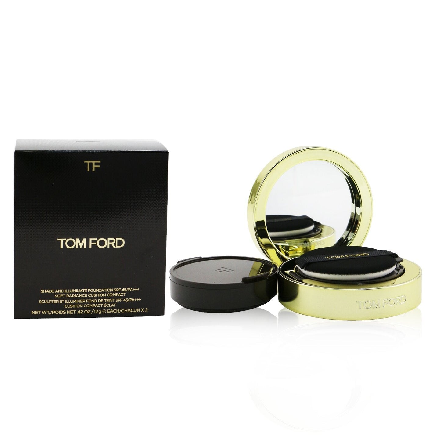 Tom Ford Shade And Illuminate Foundation Soft Radiance Cushion Compact SPF 45 With Extra Refill - # 0.4 Rose  2x12g/0.42oz