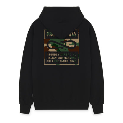 PROPAGANDA Felpa con zip Label Camo art. 26SSPRFE535 col. BLACK