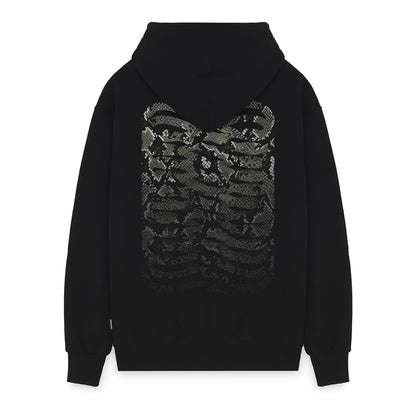 PROPAGANDA Felpa con cappuccio Ribs Python art. 26SSPRFE554 col. BLACK