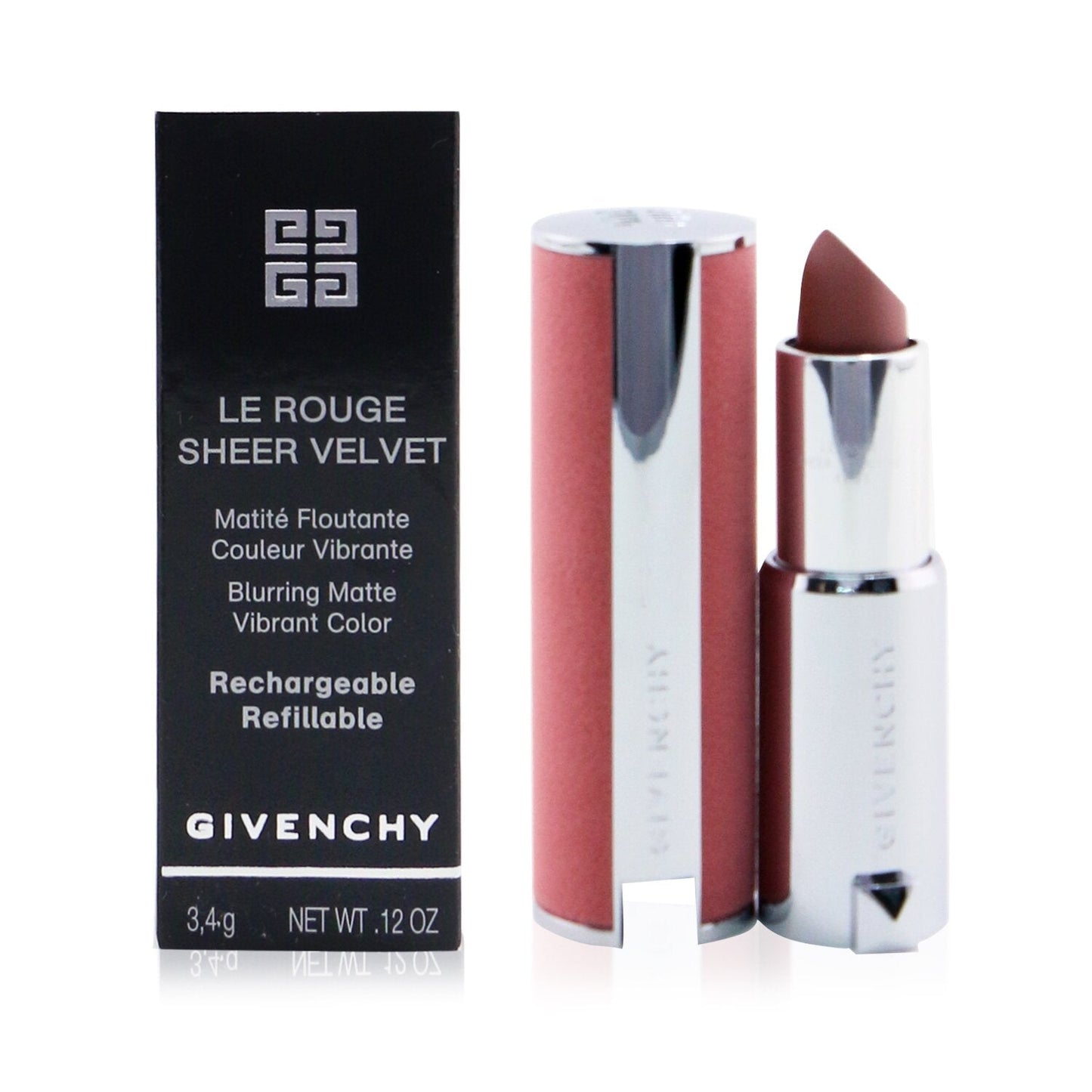 Givenchy Le Rouge Sheer Velvet Matte Refillable Lipstick - # 39 Rouge Grenat  3.4g/0.12oz