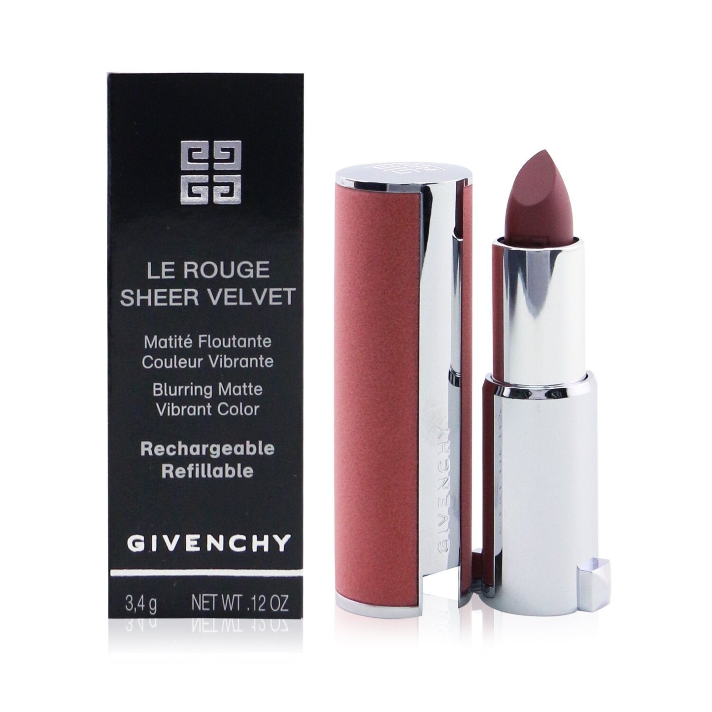 Givenchy Le Rouge Sheer Velvet Matte Refillable Lipstick - # 39 Rouge Grenat  3.4g/0.12oz