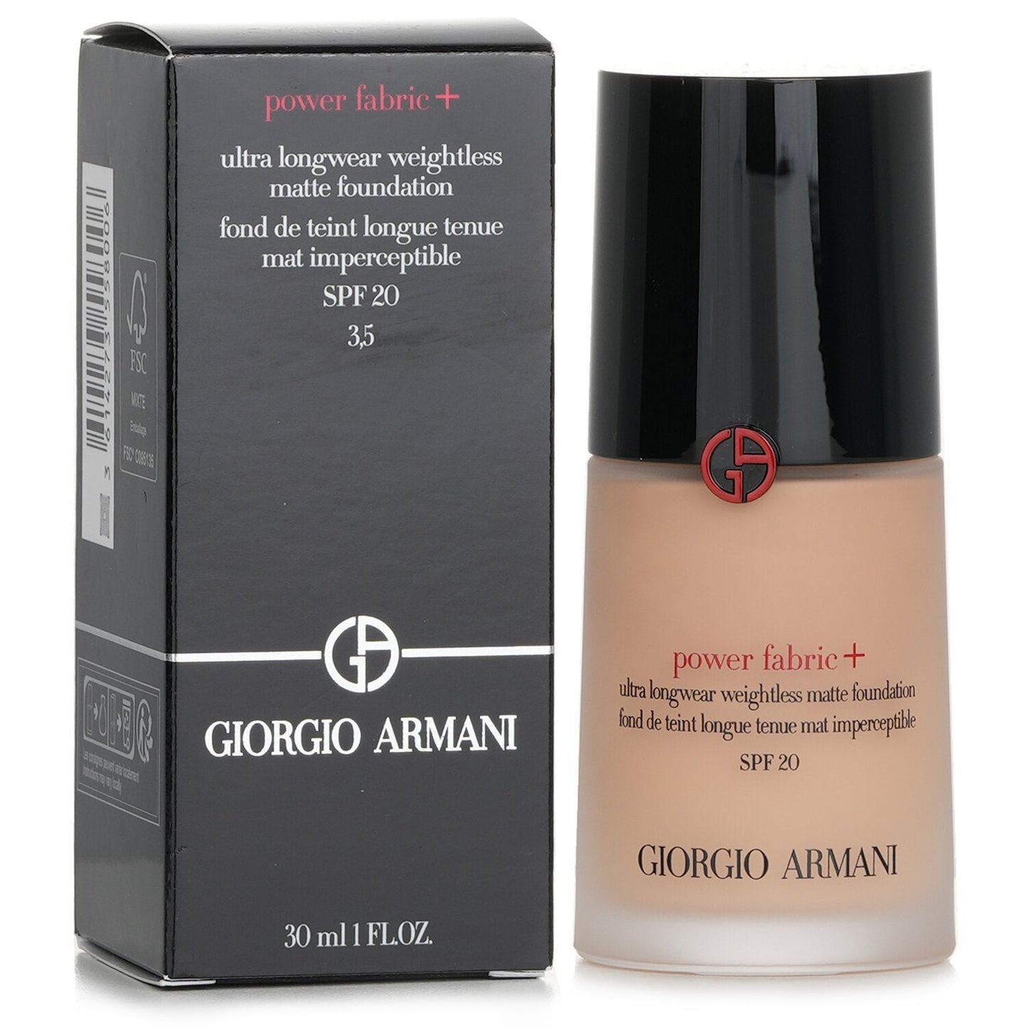 Giorgio Armani Power Fabric+ Ultra Longwear Weightless Matte Foundation SPF 20 - # 4  30ml/1oz