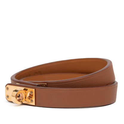 Hermes Mini Kelly Dubreuil Brown Gold Hardware Vorswith Belt