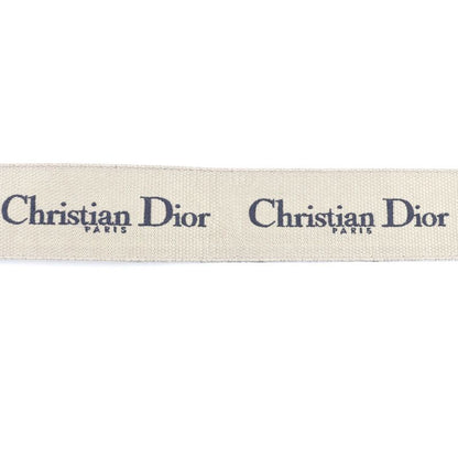 Christian Dior Canvas Logo Embroidery Leather Combi Belt