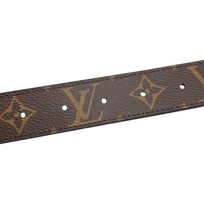 Louis Vuitton Belt Sainteur Initial M9453 Monogram Brown Black Gold Hardware