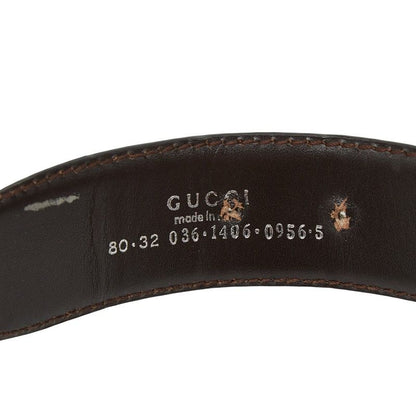 Gucci Belt Size 80 32 036 1406 0956 5 Black Leather