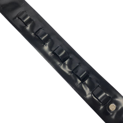 Celine Pelican Hook Buckle Leather Belt Black 30 75