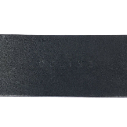 Celine Pelican Hook Buckle Leather Belt Black 30 75