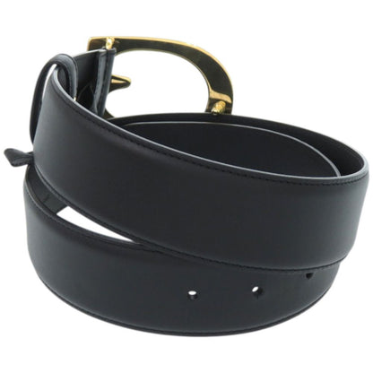 Gucci Buckle Leather Metal Black Belt