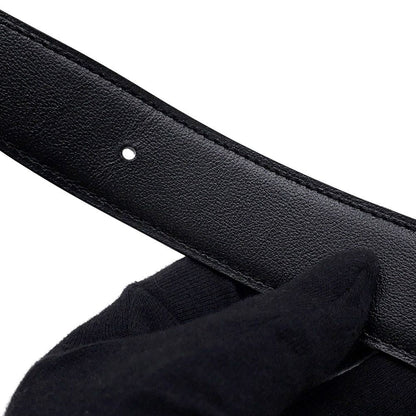 Hermes Belt Jumbo Black Gold Silver Box Calf Togo 80
