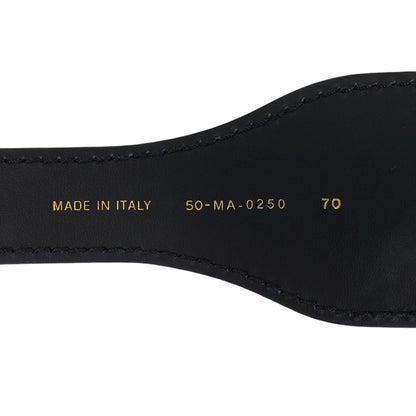 Dior Black Navy Gold Leather 50 MA Belt