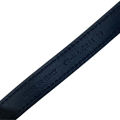 Dior Belt Slim Logo Leather Black Red Gold