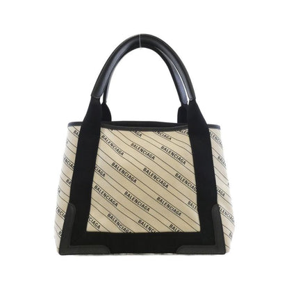 Balenciaga Navy Cabas Kmzan Bag Natural