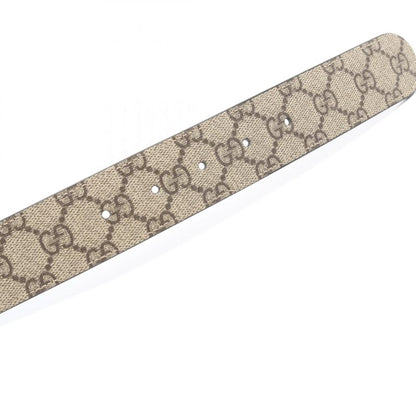 Gucci Belt Double GG Supreme Beige Black Leather