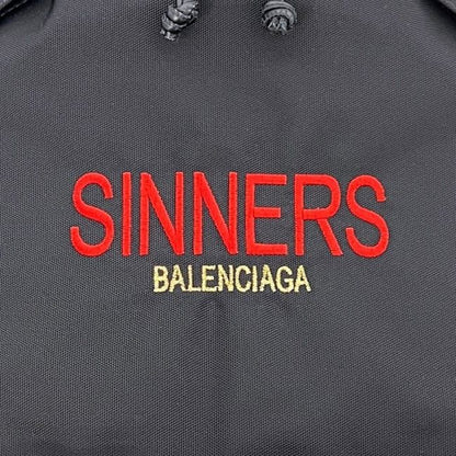 Balenciaga Backpack Black Leather Canvas