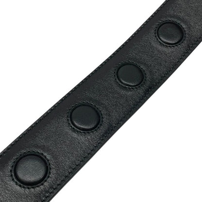 Dior D Logo Buckle Belt Black Silver