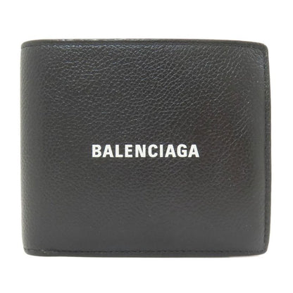 Balenciaga Logo Bifold Wallet Leather