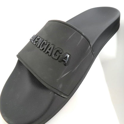 Balenciaga Pull Slide Rubber Sandals Black