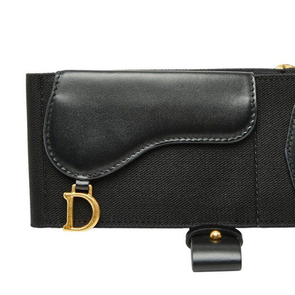 Dior Saddle Black Fabric Leather