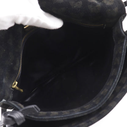 Bottega Veneta 2-Way Shoulder Butterfly Pattern Suede Black Tote Bag
