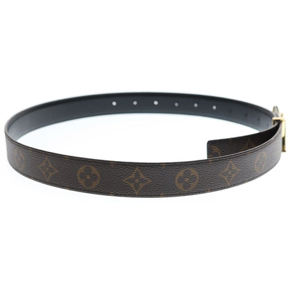 Louis Vuitton Reversible Logo Buckle Monogram Belt Brown