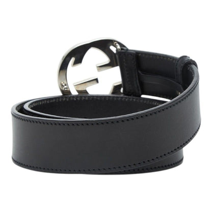 Gucci Interlocking Belt 32 Black Leather