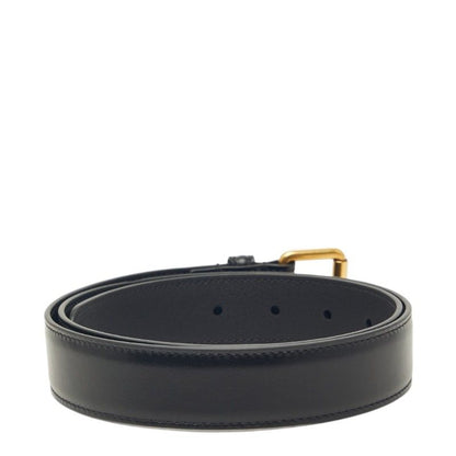 Gucci Plain Belt 85 34 Black Gold Calfskin