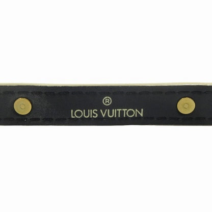 Louis Vuitton Suhali Ceinture Double Tour Leather Belt Studded Narrow-S Black