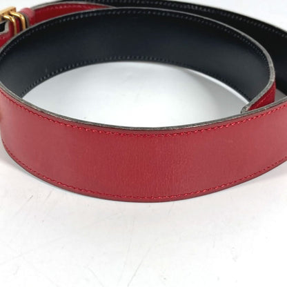 Hermes Belt Leather Red Black
