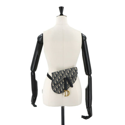 Dior Oblique Saddle Belt Pouch Waist Bag Canvas Leather