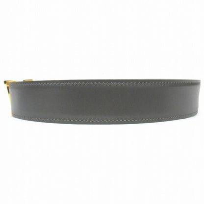Hermes Buckle Reversible Belt Leather Constance Gold Vintage 70 Gray Black