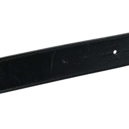 Gucci Logo Buckle Belt 90 36 Black Leather