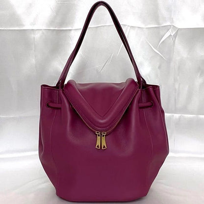 Bottega Veneta 2-Way Bag Purple Beak Drawstring Leather