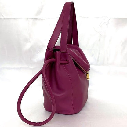 Bottega Veneta 2-Way Bag Purple Beak Drawstring Leather