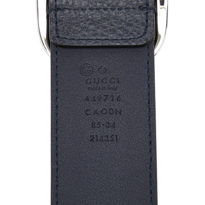 Gucci Belt 85 34 Navy Leather