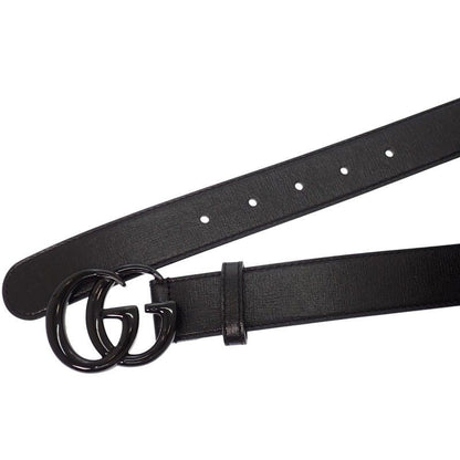 Gucci GG Marmont Slim Monochrome 75 Belt Leather Black