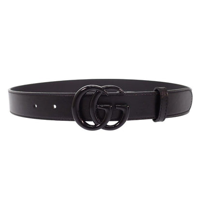Gucci GG Marmont Slim Monochrome 75 Belt Leather Black