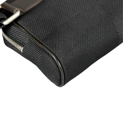 Louis Vuitton Acrobat Damier Geant Noir Leather Nylon Black Belt Bag Silver
