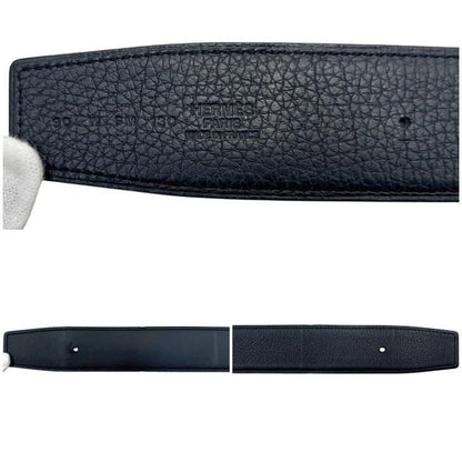 Hermes Belt Black Constance Reversible Waist 90 35 mm Zipper Pattern Leather