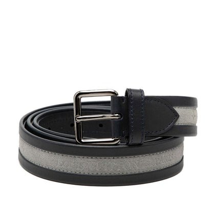 Louis Vuitton 100 40 Navy Gray Leather Suede Belt