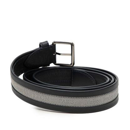 Louis Vuitton 100 40 Navy Gray Leather Suede Belt