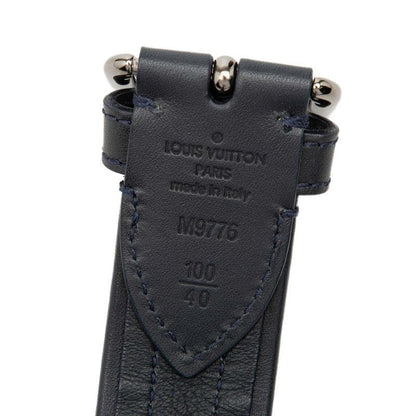 Louis Vuitton 100 40 Navy Gray Leather Suede Belt