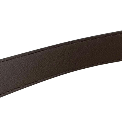 Louis Vuitton Belt Ceinture Carre Damier Ebene Logo Buckle Gold