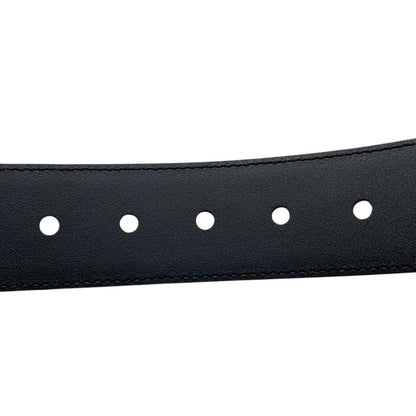 Gucci Belt Micro Guccissima Leather Logo Black Silver