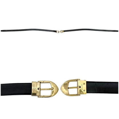 Louis Vuitton Belt Ceinture Classic Black Noir Epi Waist 88 30