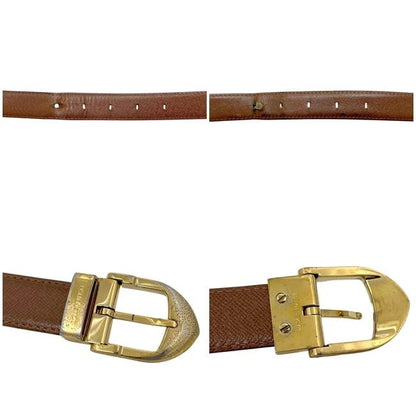 Louis Vuitton Belt Ceinture Classic Brown Taiga Waist 100 25 Leather